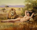 león y desnudo
